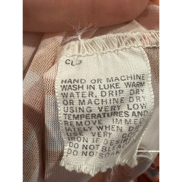 VTG 70s Disco Catalina Associates Aztec Print Button-Up Shirt L Peach Polyester - Picture 4 of 7